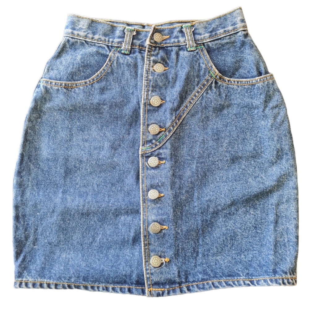 Turtle, Dark Blue Jean Pencil Skirt, Size 27